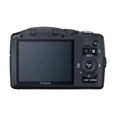 Canon PowerShot SX130 IS rear view with 3.0-inch LCD screen and control layout at ClubCamera.com
