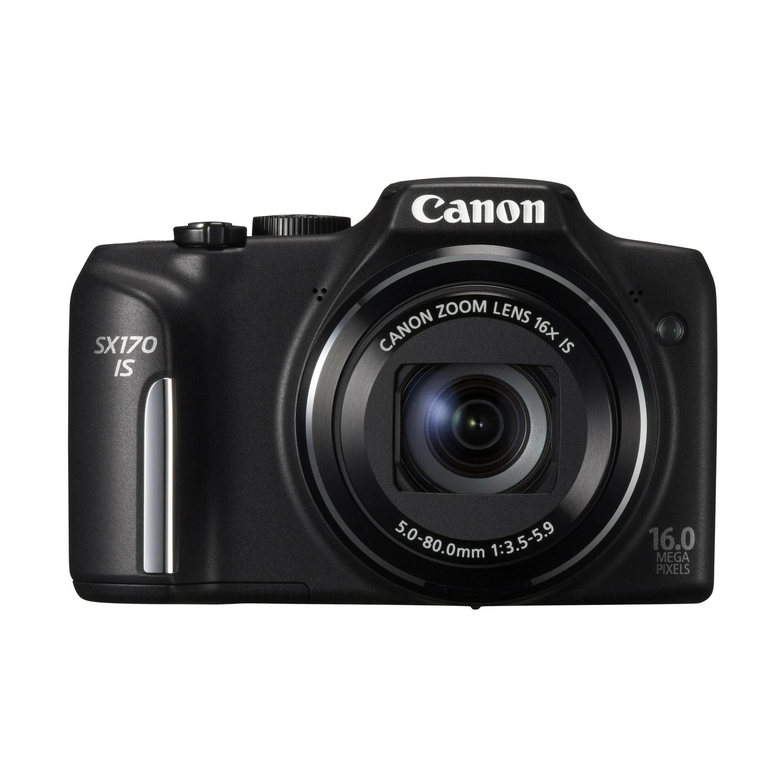 Canon PowerShot SX170 IS black digital camera with 16x zoom lens at ClubCamera.com