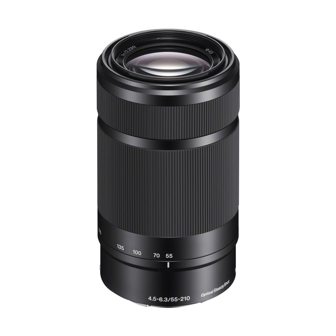 Sony E 55-210mm f/4.5-6.3 OSS Lens - Black (White Box) - front
